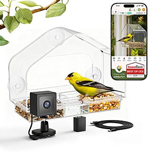 Amazon - Smart Window Bird Feeder with 2K Camera $13.99