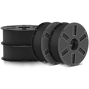 4x 1.1kg (4.4kg) JAYO PLA 3D Printer Filament (Black) $32.29 w/ Prime s/h
