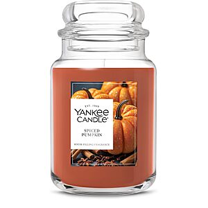 Yankee Candle Spiced Pumpkin Scented Candle, 22oz Large Jar & Other Fall Scents from $15.30 with S&S