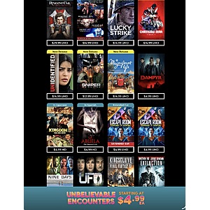 Fanflix Unbelievable Encounters starting @ $4.99 each Plus extra 10% Off with code FALLMOVIES10
