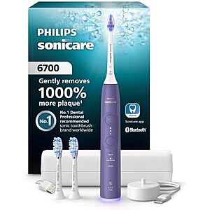 [Prime] $89.96* | Philips Sonicare 6700 Rechargeable Electric Toothbrush, 3 Brush Head at Amazon