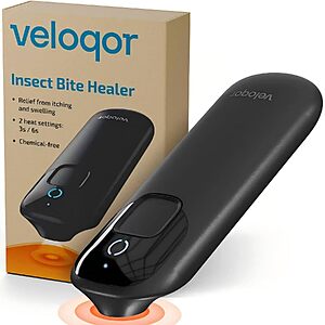 Veloqor Mosquito Bite Relief Tool w/ Dual Heat Modes & Night Light $12.29 + Free Shipping w/ Prime or on $35+