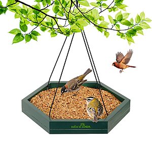 Amazon – MIXXIDEA Wooden Hanging Bird Feeder Tray - $29.63 w/ Code