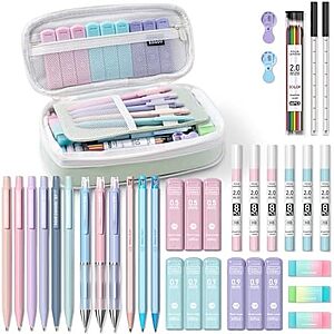 [Prime, SnS, AC] $12.59* | 36-Piece Four Candies Mechanical Pencil Set (0.5/0.7/0.9/2.0mm) w/ 624 Refills from at Amazon