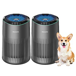 Amazon – MORENTO 2-Pack Bedroom Air Purifiers - $38.75 w/ Code