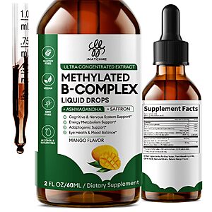 iMATCHME Methylated B Complex Liquid Drops 2 Fl Oz B12 5000mcg & 5-MTHF Folate 1000mcg $8.39 + Free Shipping