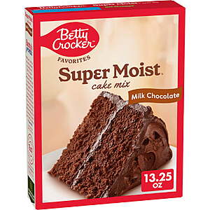 Betty Crocker Favorites Super Moist, Milk Chocolate, Cake Mix, 13.25 oz