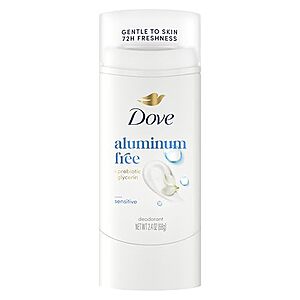 [SnS, AC] $4.59 | 2.4-Oz Dove Aluminum-Free Sensitive Skin Deodorant Stick at Amazon