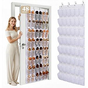 48-Pocket Ordovibe Over-the-Door Mesh Shoe Organizer (White) $9.99 + Free Shipping w/ Prime or on $35+