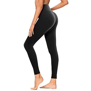 GAYHAY Women's High Waist Leggings (Black) $3.95 + Free Shipping w/ Prime or on $35+