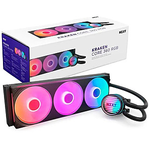 360mm NZXT Kraken Core 360 RGB AIO Liquid CPU Cooler (Black) $79.99 + Free Shipping