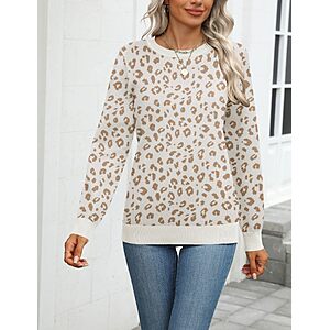 Zeagoo Womens Sweaters Long Sleeve Tops Classic Fall Clothes Crewneck Tops $11.99