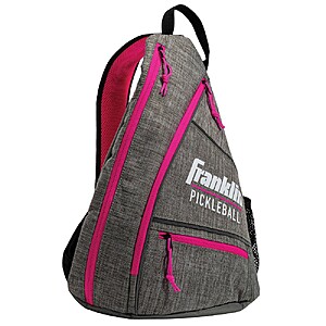 Franklin Sports Sling Pickleball Bag - Gray/Pink: Capacity 2 Paddles, 3 Balls $7.44
