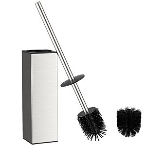 FORIOUS Toilet Brush and Holder, 304 Stainless Steel Handle Brushed Nickel $12.99