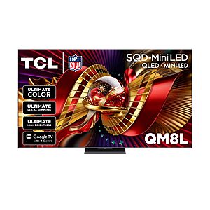 TCL 65 Inch Class QM8L Series | SQD-Mini-LED QLED Smart TV | 65QM8L, 2026 Model | 144Hz $1497.95