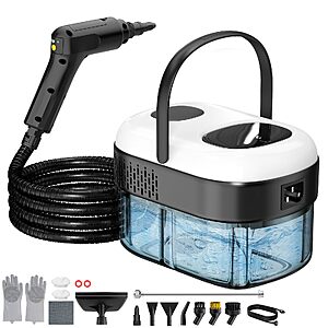 Pressurized Handheld Steam Cleaner for Home, 3-Level Steam White $27.99 AC + Free Shipping