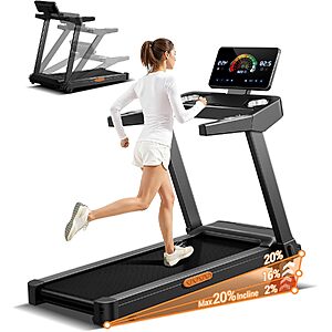 CURSOR FITNESS L20 Folding Treadmill w/ 20% Incline, 3.5HP Motor & 400-Lb Capacity $219.99 + Free Shipping