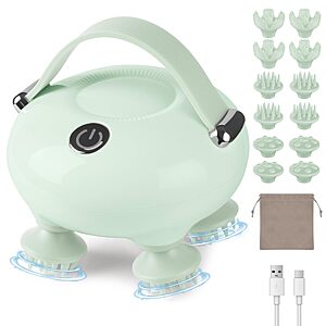 IOOKAN Electric Scalp Massager, IPX7 Waterproof, 3 Massage Modes Tangle-Free & 186 Massage Nodes $13.49