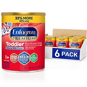 $128.47: Enfagrow Premium Toddler Milk Nutritional Drink, Natural Milk 32 Oz, 6 CT
