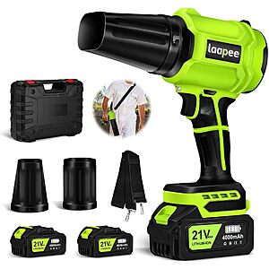 laapee Cordless Handheld Leaf Blower w/ 2x 4.0Ah Batteries & Charger $29.99 + Free Shipping w/ Prime or on $35+
