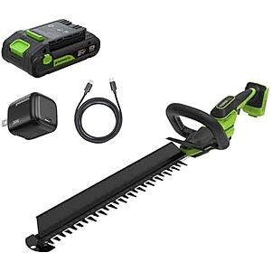 $89.99* | Greenworks 24V 20" Telescoping Pole Hedge Trimmer Attachment w/ 2.0Ah Battery & Charger (HT2002) at Amazon
