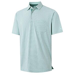 Mens Golf Short-Sleeve, Dry Fit, Performance Casual Collared Polo Shirt with Pocket $9.97 AC