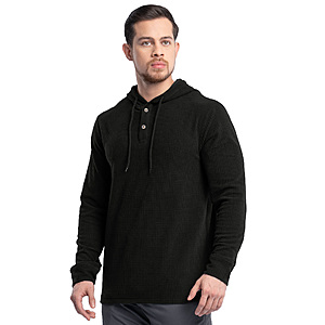 Wrangler Workwear Men's Texture Fleece Pullover Henley Hoodie, $8.89 + more, Walmart