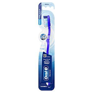 $1MM! 2/$1.94 get $3 Walmart Cash Oral-B Toothbrush Dual Clean, Medium, 1 Count
