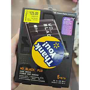 YMMV In-store WD_BLACK 5TB P10 Game Drive USB 3.2 Gen 1, 2.5 Portable External Hard Drive HDD $125
