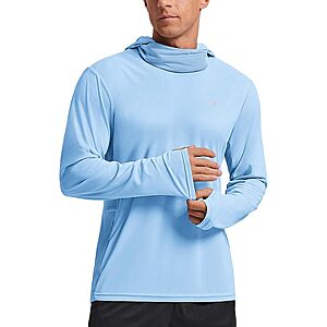 PINSPARK Men's UPF 50+ Long Sleeve Sun Hoodie Fishing Shirt w/ Mask (Various) $7.49 + Free Shipping w/ Prime or on $35+