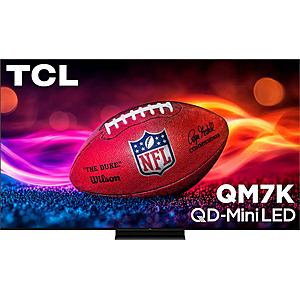 TCL 55" Class QM7K Series 4K UHD QD Mini LED Smart TV with Google TV (2025) $599.99