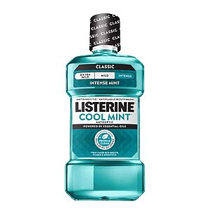 $6.62 S^S Clip Q Listerine Cool Mint Antiseptic Mouthwash, Intense Mint, 50.7 fl. oz/1.5 L