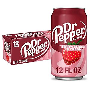 [SnS, AC] $15.02 | 3 × 12-Pack 12-Oz Dr Pepper Strawberries and Cream Soda ($5.01 each) at Amazon (41.7￠ each)