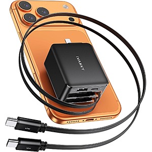 iVANKY 4-in-1 45W GaN Retractable Wall Charger w/ Dual Built-In USB-C Cables & 4-Port Charging $12.99 + Free Shipping w/ Prime or on $35+