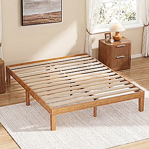 ZUNMOS 12" King Size Wood Bed Frame $89.98 + FS