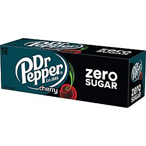 6 x Dr Pepper Cherry Zero 12ct 12 oz  $30.10 S&S MULTI BUY AMAZON