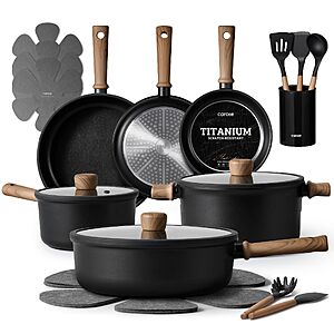 CAROTE 21pcs Pots and Pans Set, Nonstick Cookware Sets $89.96
