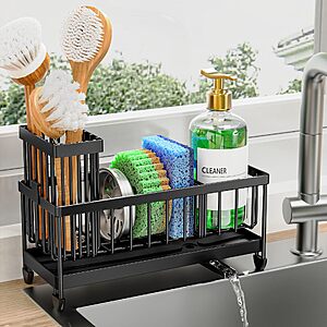 Cisily Sponge Holder for Kitchen Sink, Sink Organizer with Brush Holder $12.59