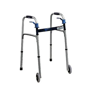 Drive Medical Aluminum Trigger Release Folding Walker w/ Contoured Hand Grips $32.09 + Free Shipping w/ Prime or on $35+