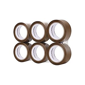 $4.99 | 6-Pack Amazon Basics Packaging Tape, Brown, 1.9" x 72.2 Yards (216.6'), 1.8 Mil + Free Shipping w/ Prime at Woot!