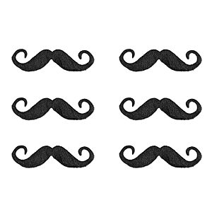 6-Pack 5" Handlebar Hairy 'Staches Costume Mustaches (Black) $5.61 + Free Shipping w/ Prime or on $35+
