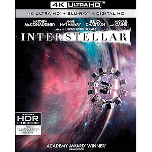 $14.96* | Interstellar (4K UHD + Blu-ray + Digital) at Amazon