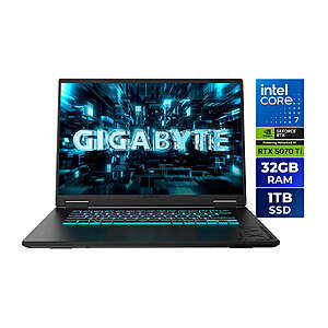 GIGABYTE GAMING A16 PRO: 16" QHD+ 165Hz IPS, RTX 5070 Ti, Intel Core 7 240H, 32GB DDR5, 1TB SSD $1449