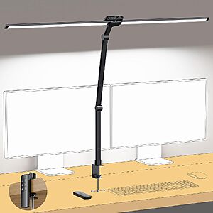 29.55" Trond LED Desk Lamp w/ Clamp & Remote Control (Black or White) $20 + Free Shipping w/ Prime or on $35+