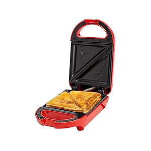 Woot! App: $9.59 | Tasty 600W Mini Sandwich Maker w/ Dual-Sided Nonstick Cooking Surface (Red) at Woot!