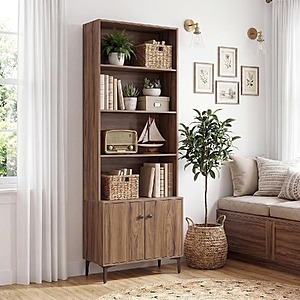 Giantex 68.5" 5-Tier Bookcase w/ Storage Cabinet (2 Colors) $63 + Free Shipping