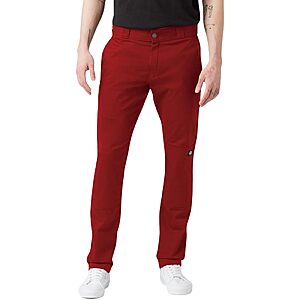 Dickies Men's Skinny Straight Double Knee Work Pants RED size 30x32 $4.53 29x30 $6.25 $7
