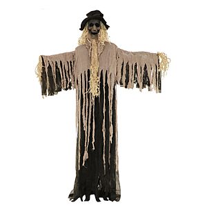Haunted Hill Farm 6.0-Ft. Standing Haunted Scarecrow Prop, Decorations