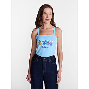 Disney Women's Stitch Embroidered Tank Top from $3.40 + Free Shipping w/ Walmart+ or on $35+