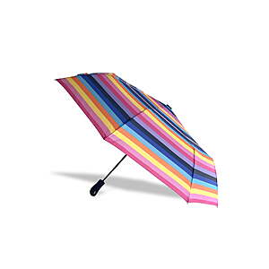 YMMV Misty Harbor 42" Automatic Open Rain Umbrella, Cherry Stripe $3.5